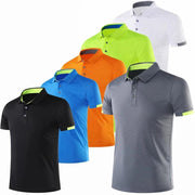 Plus size 6XL Men Fashion Sport polo T Shirt Running DRY fit breathable Running Slim Fit Tops Tee Fitness Gym golf Tennis Shirts - PRODOTTI TESTATI